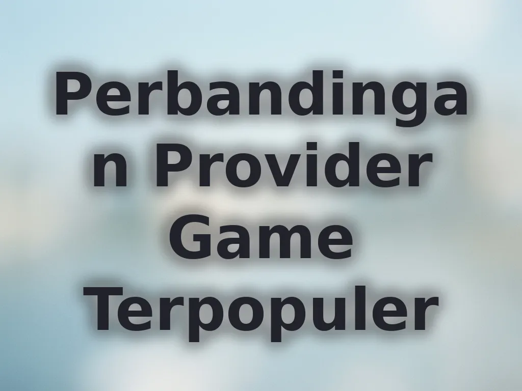Perbandingan Provider Game Terpopuler